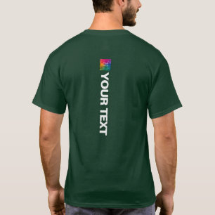 Moderne Back Print Upload Foto- oder Logo-Mails T-Shirt