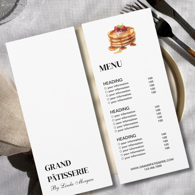 Moderne Bäckerei Café Menü & Preisliste Karte (Von Creator hochgeladen)