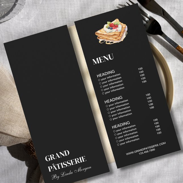 Moderne Bäckerei Café Menü & Preisliste Karte (Von Creator hochgeladen)