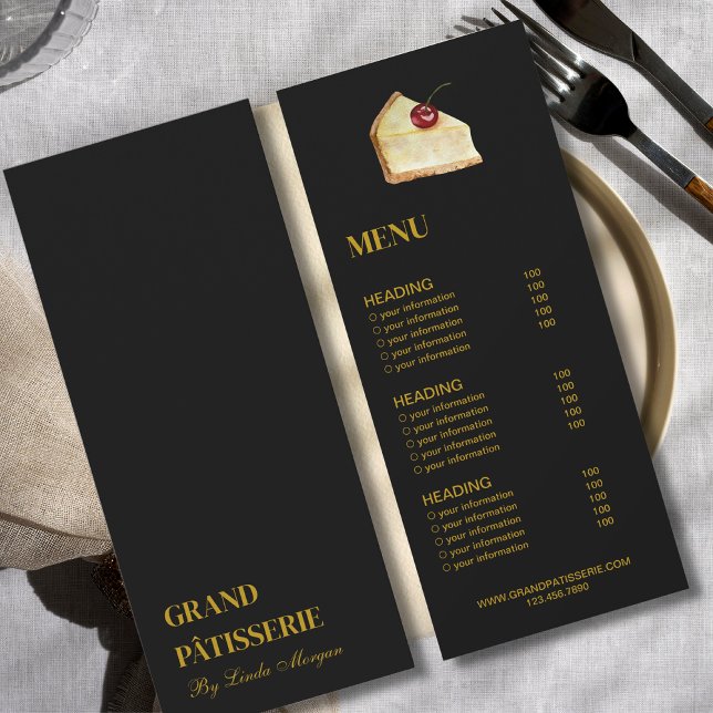 Moderne Bäckerei Café Menü & Preisliste Karte (Von Creator hochgeladen)