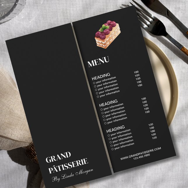 Moderne Bäckerei Café Menü & Preisliste Karte (Von Creator hochgeladen)