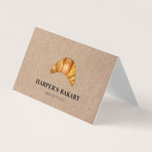 Moderne Bäckerei Croissants Berufliches Logo Visitenkarten