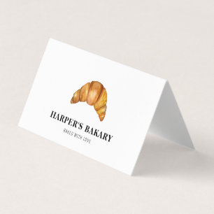Moderne Bäckerei Croissants Berufliches Logo Visitenkarten