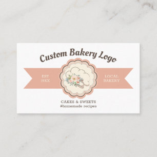 Moderne Bäckerei-Mützen-Konditor-Logo-Design Visitenkarte