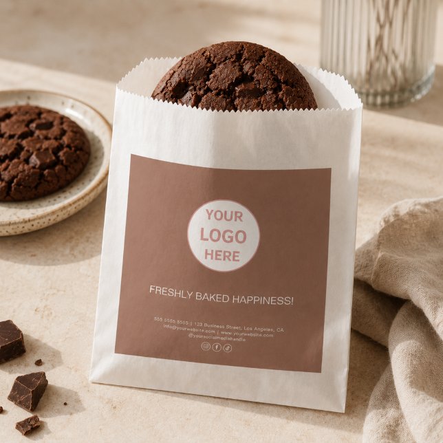 Moderne Bäckerei-Papiertüte mit individuellem Logo Geschenktütchen (Modern Custom Logo Bakery Paper Bag)