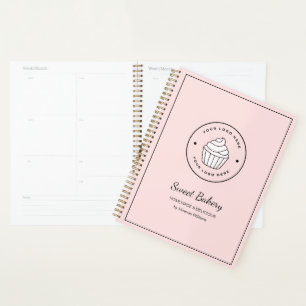Moderne Bäckerei Pink individuelles Logo Planer