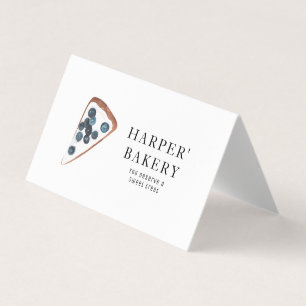 Moderne Bäckereizelt Business Card Blueberry-Log Visitenkarten