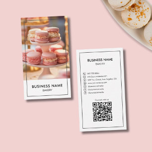 Moderne Backwaren-Foto-QR-Code Visitenkarte