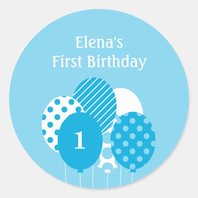 Moderne Balkone - Geschenksticker - Blau Runder Aufkleber (Vorderseite)