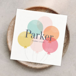 Moderne Ballon-Bunch-Geburtstagsparty Serviette