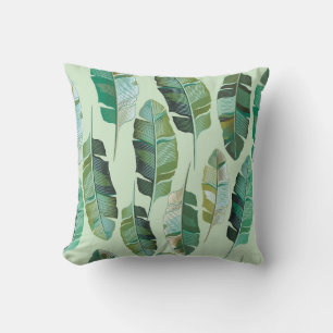 Moderne Banana Pflanze Tropische Illustration Kissen