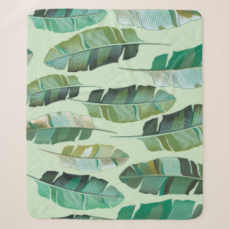 Moderne Banana Pflanze Tropische Illustration Sherpadecke