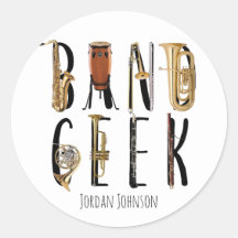 Moderne Band Geek Musikinstrument Name