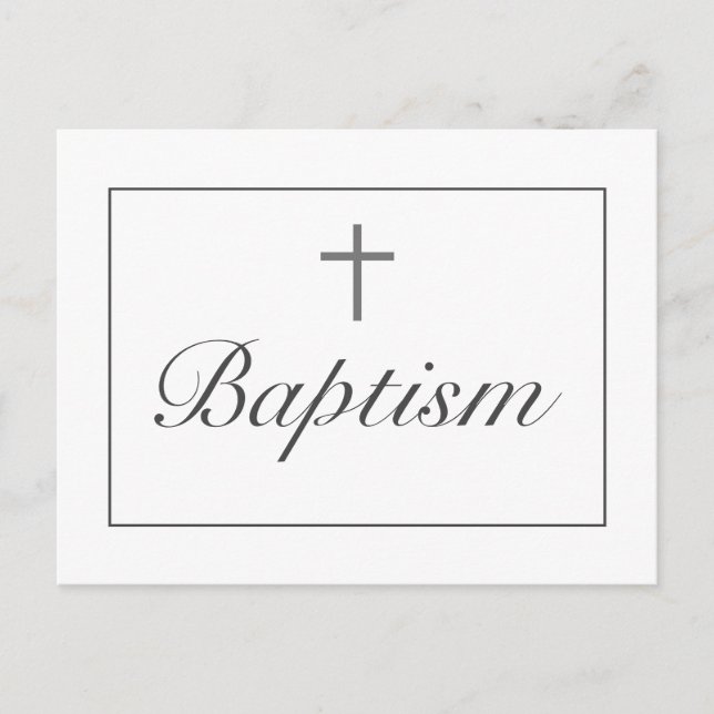 Moderne Baptist Ankündigung Einladung Postkarte (Vorderseite)