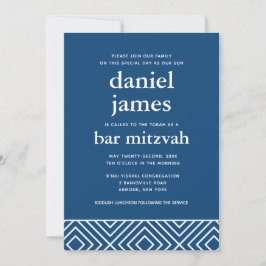 Moderne Bar Mitzvah QR Code Details und Antwort, b Einladung