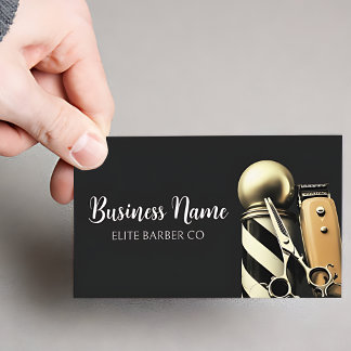 Moderne Barber Business Card mit bearbeitbarem Tex Visitenkarte