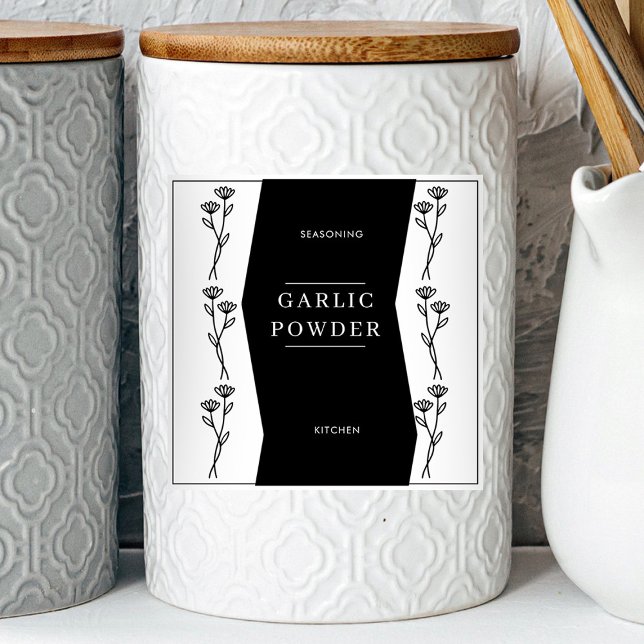 Moderne Basic Minimal Kitchen Pantry Jar Labels (Von Creator hochgeladen)