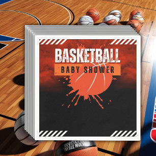 Moderne Basketball Orange Ball Baby Dusche Serviette