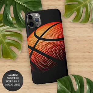 Moderne Basketball Sport Ball Skin Textur Muster iPhone 11Pro Max Hülle