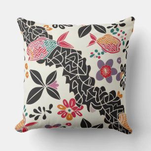 Moderne Batik-Fisch-Muster Kissen