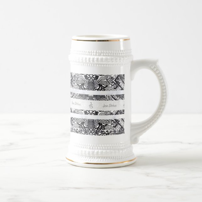 Moderne BATIK-Muster Bierglas (Rechts)