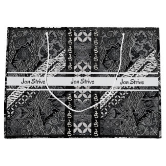 Moderne BATIK-Muster Große Geschenktüte