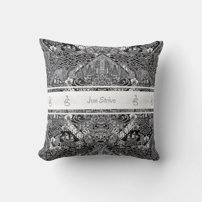 Moderne BATIK-Muster Kissen (Vorderseite)
