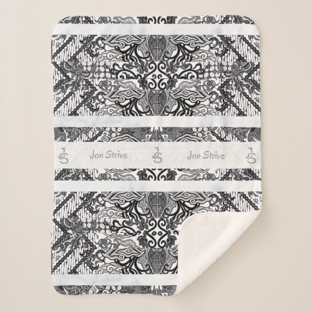 Moderne BATIK-Muster Sherpadecke (Vorderseite)