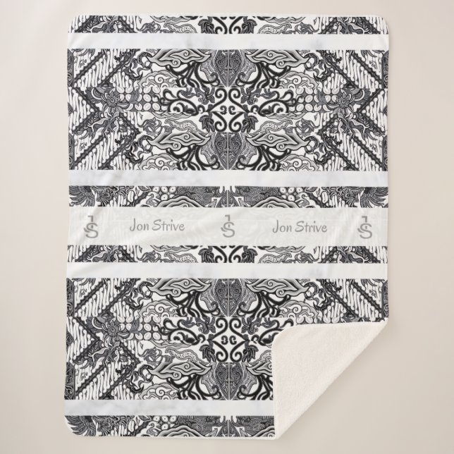 Moderne BATIK-Muster Sherpadecke (Vorderseite)