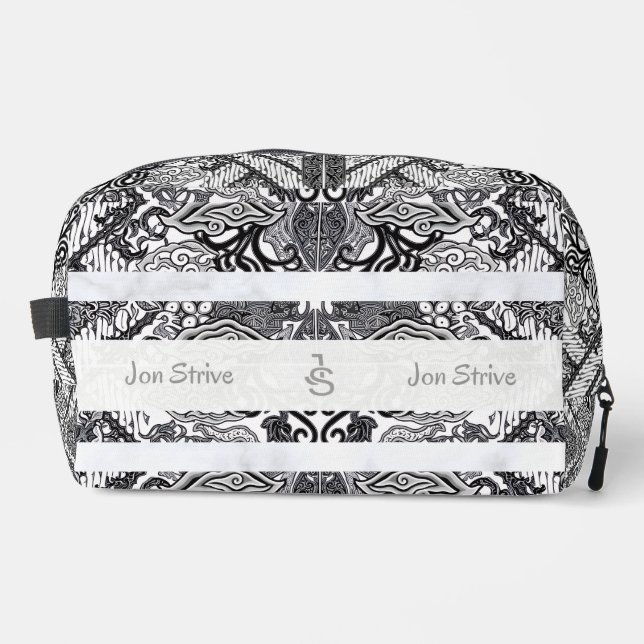 Moderne BATIK-Muster Waschbeutel (Vorderseite)