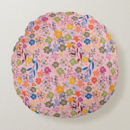 Moderne Batik-Rosen-Schatten Rundes Kissen