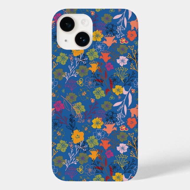 Moderne Batik Victoria Blau Case-Mate iPhone Hülle (Rückseite)