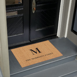 Moderne Bauernfamilie Monogram Doormat Fußmatte