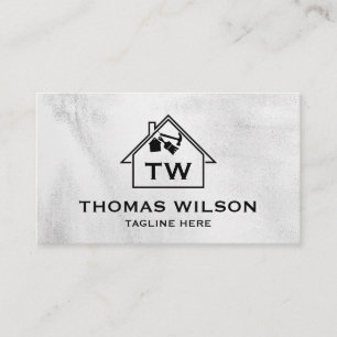 Moderne Bauhandyman Carpenter Tools Busin Visitenkarte