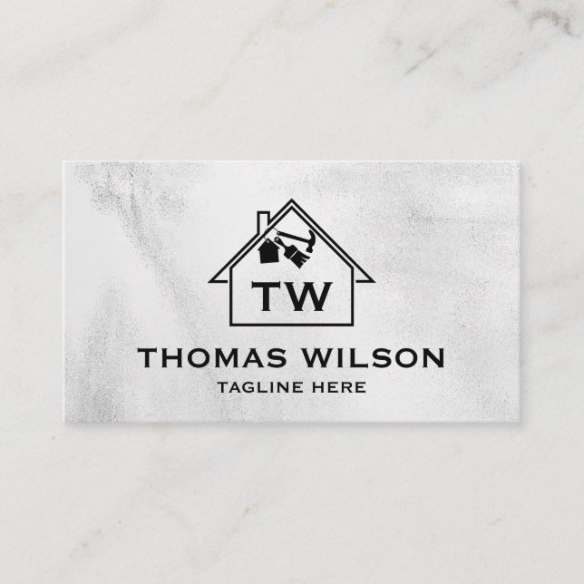 Moderne Bauhandyman Carpenter Tools Busin Visitenkarte (Vorderseite)