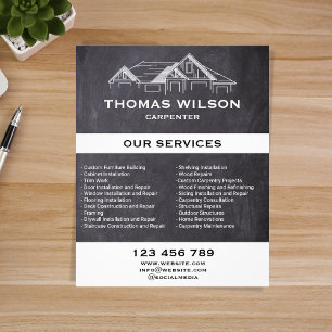 Moderne Bauhandyman-Zimmerwerkzeuge Flyer