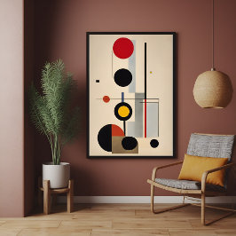 Moderne Bauhaus Geometrie Abstrakte Kunst Poster