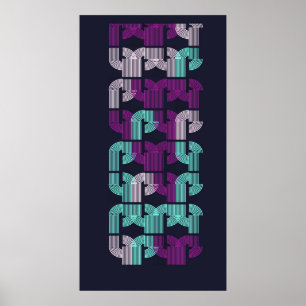 Moderne Bauhaus-Geometrie  Poster