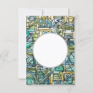 Moderne Bauhaus Geometrische Kunst Einladung