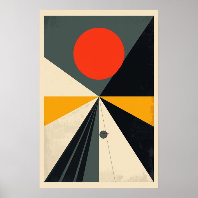 Moderne Bauhaus-Kunst Poster (Vorne)