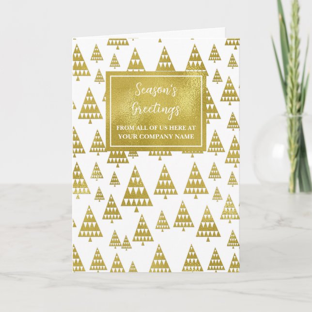 Moderne Bäume Weihnachtsfeiertag im Unternehmen Karte (Vorderseite)