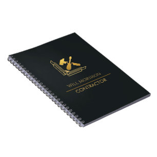 Moderne Bauweise Golden & Black Notizblock