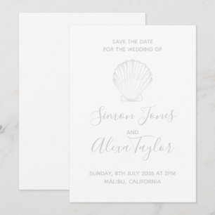 Moderne Beach Hochzeit in Urlaubsort Save the Date