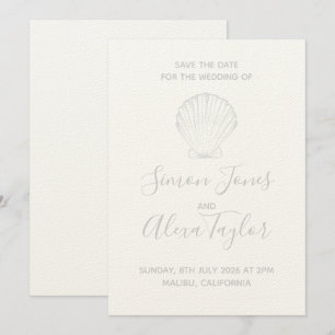 Moderne Beach Hochzeit in Urlaubsort Save the Date