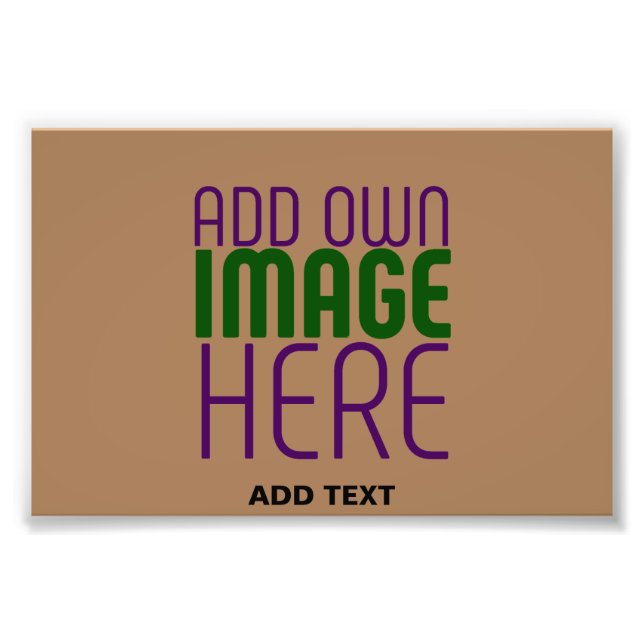 MODERNE BEARBEITBARE EINFACHE BRAUNE BILD-TEXTVORL FOTODRUCK (Vorne)