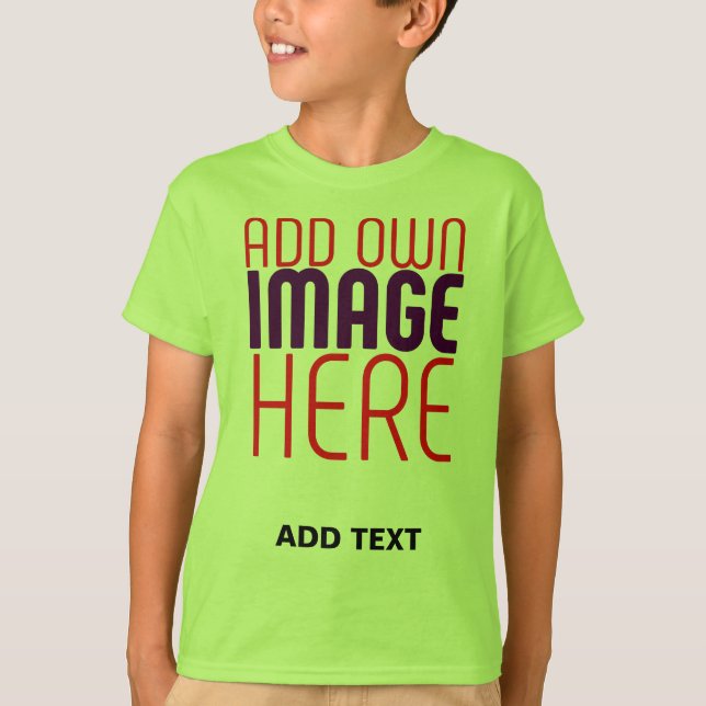 MODERNE BEARBEITBARE EINFACHE LIME-BILD-TEXTVORLAG T-Shirt (Vorderseite)