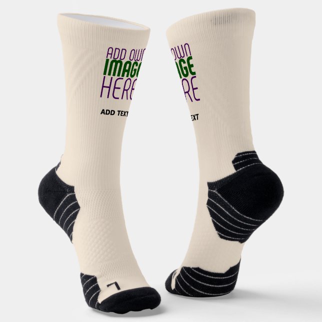 MODERNE BEARBEITBARE EINFACHE NATÜRLICHE BILD-TEXT SOCKEN (Gewinkelt)