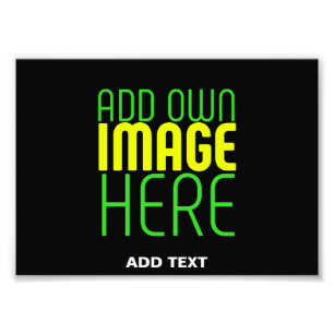 MODERNE BEARBEITBARE EINFACHE SCHWARZE BILD-TEXT-V FOTODRUCK