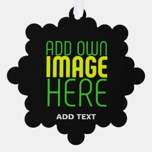 MODERNE BEARBEITBARE EINFACHE SCHWARZE BILD-TEXT-V ORNAMENT KARTE