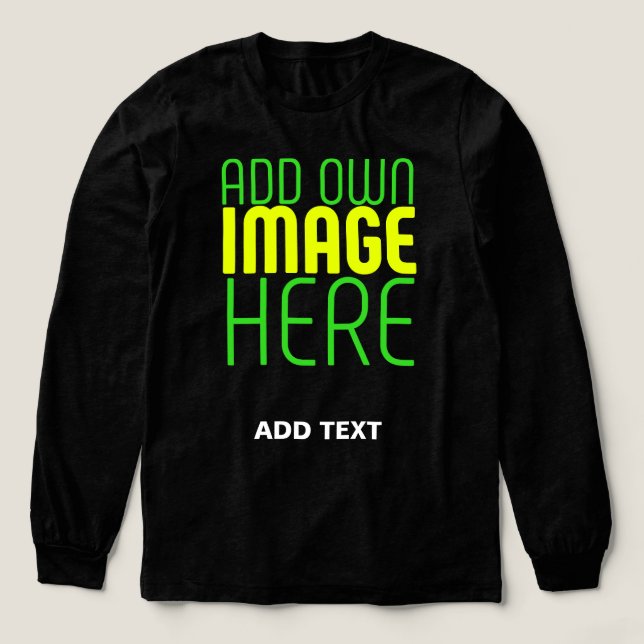 MODERNE BEARBEITBARE EINFACHE SCHWARZE BILD-TEXT-V Tri-Blend SHIRT (Design Vorderseite)